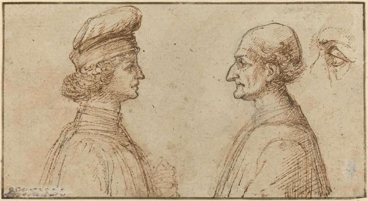 Buste de Deux Hommes (recto) - Sperandio
