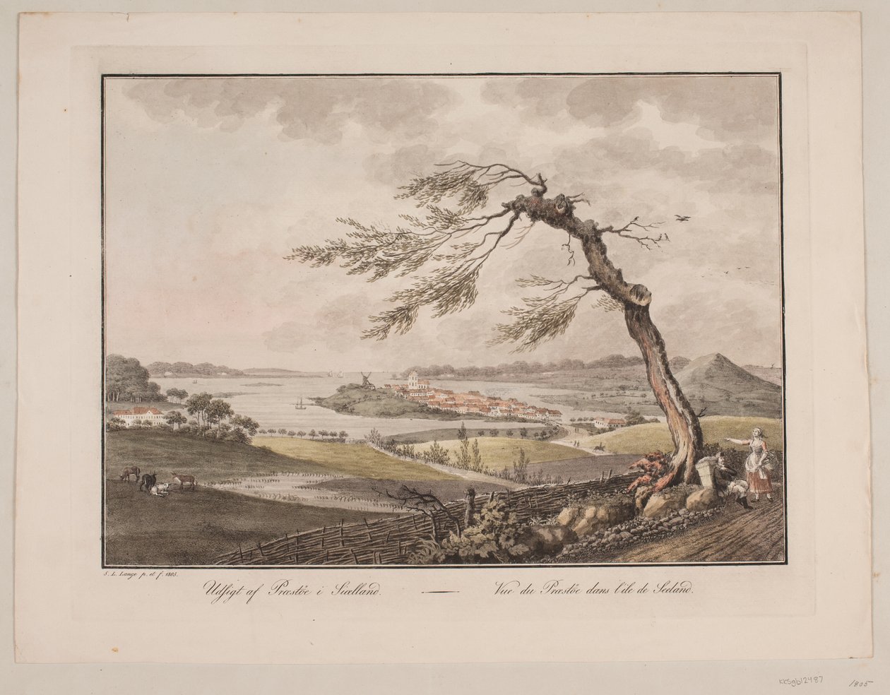Vue de Præstø en Sjælland - Søren L. Lange