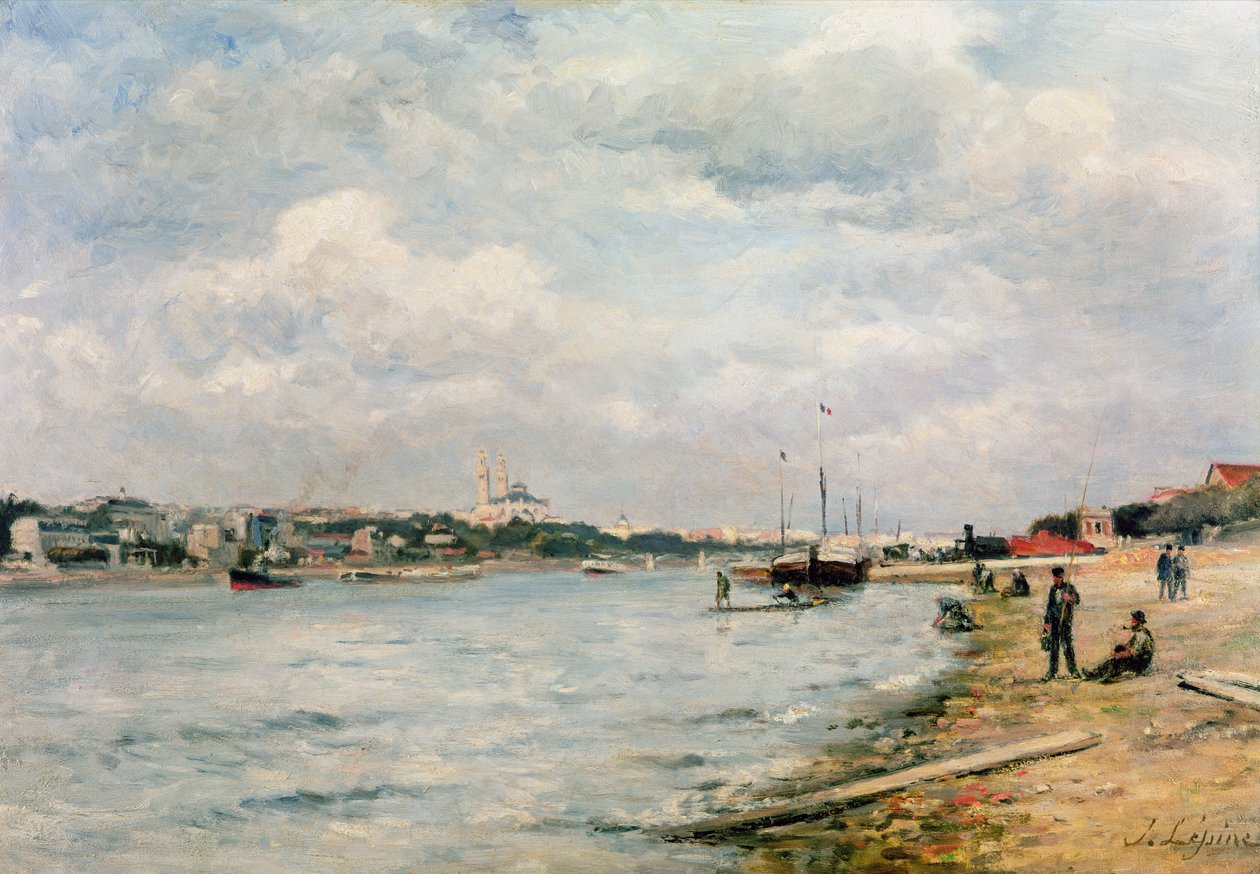 La Seine à Passy - le Trocadéro et le Port de Grenelle - Stanislas Victor Edouard Lepine