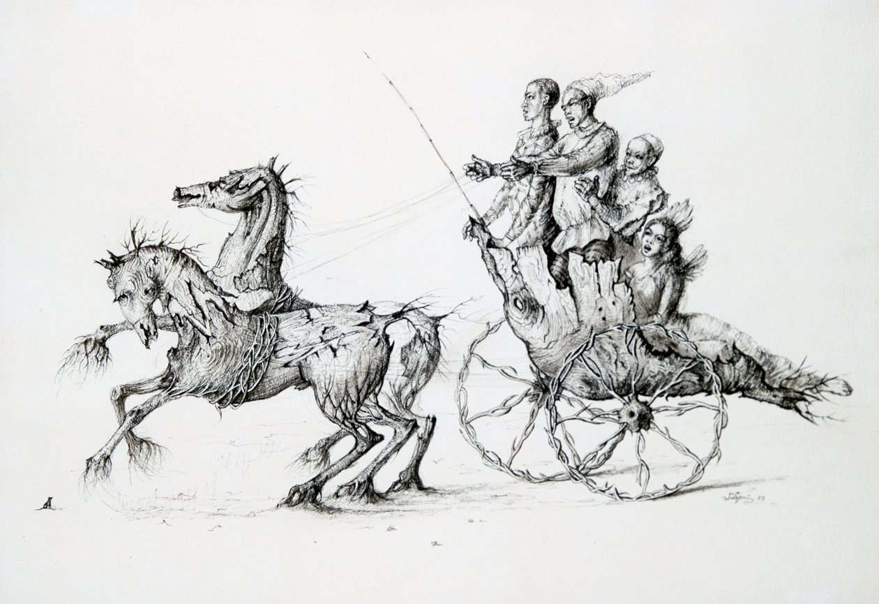 Mort en calèche, vers 1850-1890 - Stanislas Lepine