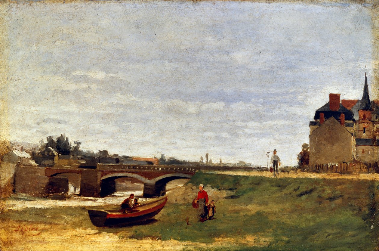Paysage avec un pont, début des années 1870 - Stanislas Lepine