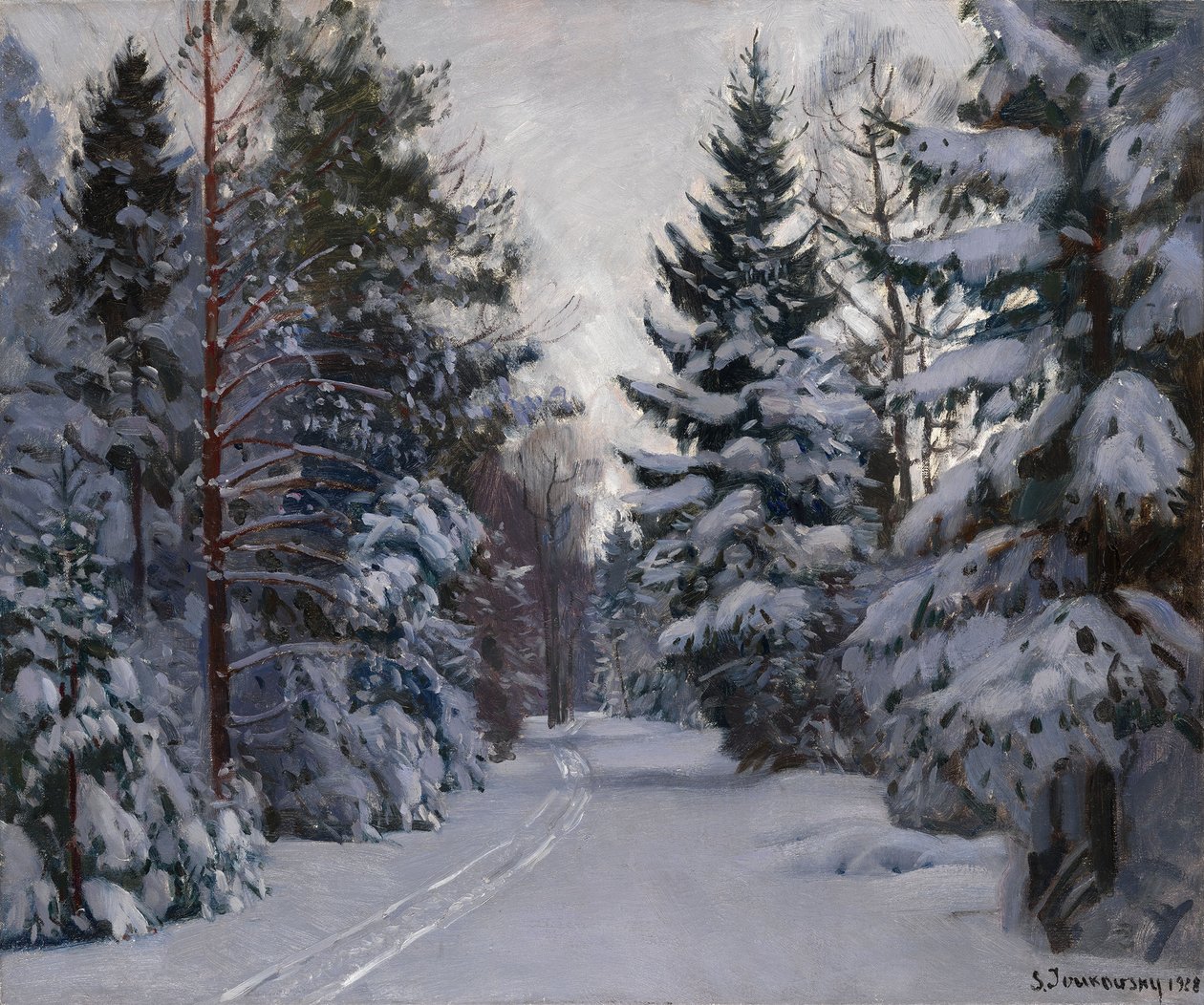 Traces dans la neige, 1928 - Stanislav Julianovic Zukovskij
