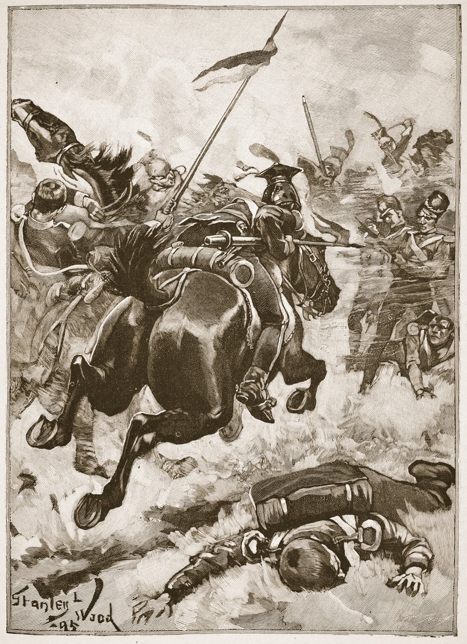 Un combat acharné au corps à corps, illustration de 