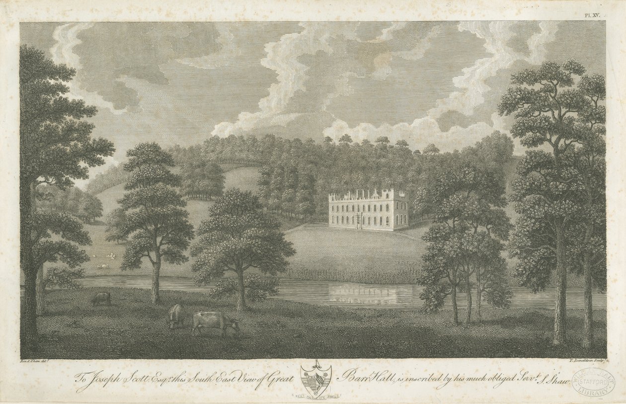 Great Barr Hall (gravure) - Stebbing Shaw