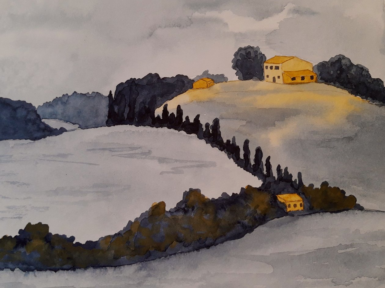 Toscane en deux couleurs - Steegs Art Karin