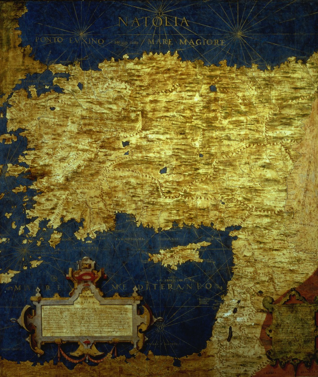 Carte de la Turquie du XVIe siècle, de la 