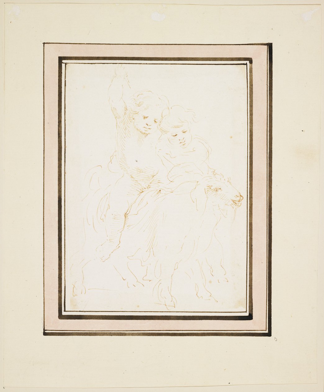 Deux Putti sur une chèvre, c.1640 - Stefano della Bella