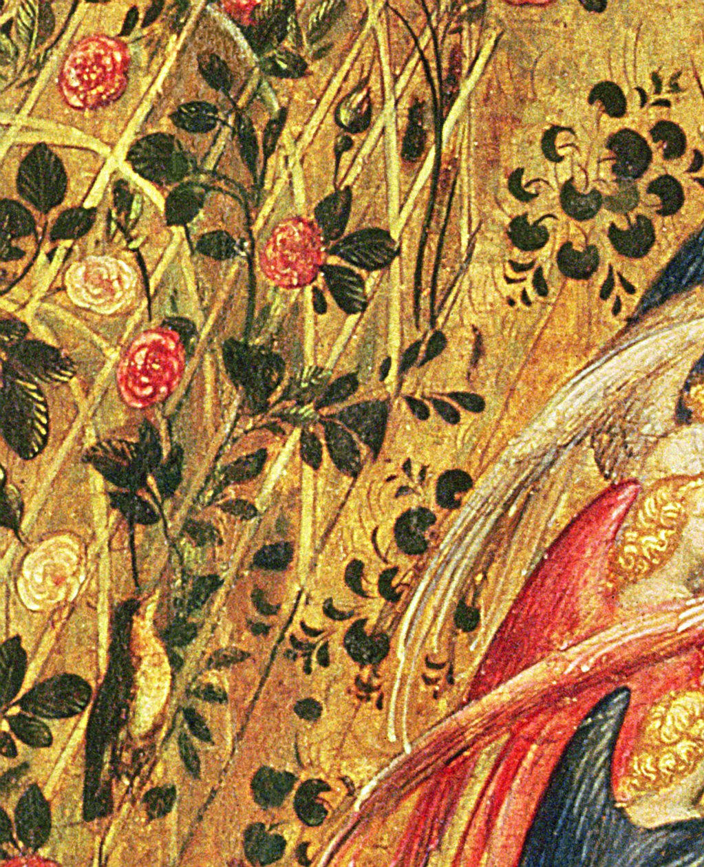 Madone avec un buisson de roses (détail) - Stefano di Giovanni da Verona