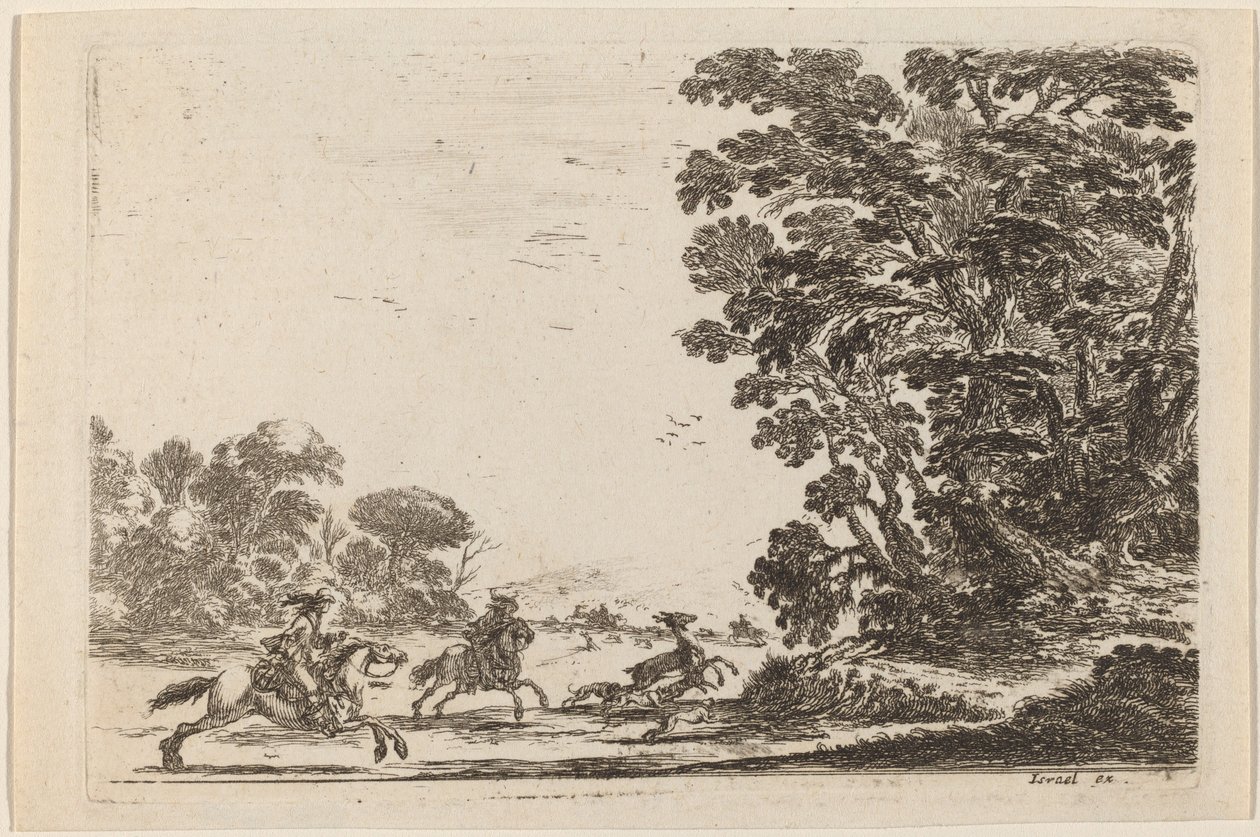 Forêt avec chasse au cerf, 1642 - Stefano della Bella