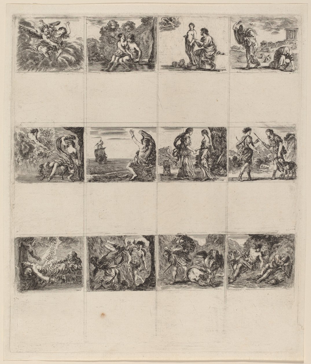 Cartes à jouer mythologiques, 1644 - Stefano della Bella
