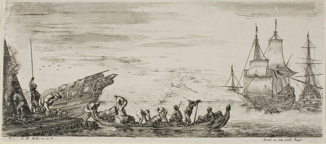Planche une de Divers Embarquements - Stefano della Bella