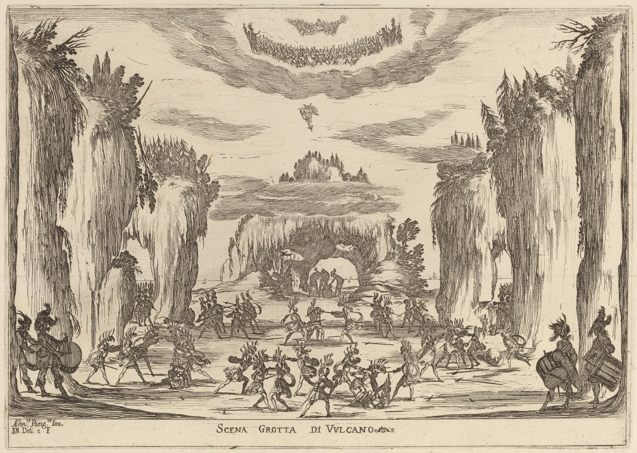 Scène Grotte de Vulcain - Stefano della Bella