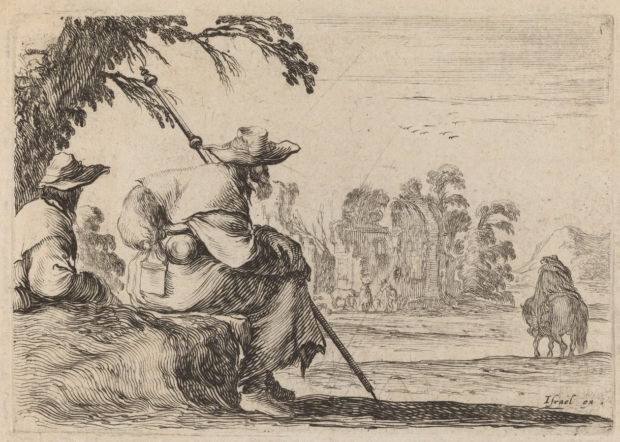 Pèlerins assis - Stefano della Bella