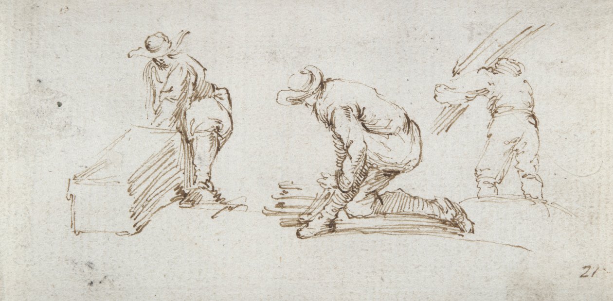 Trois études de figure - Stefano della Bella