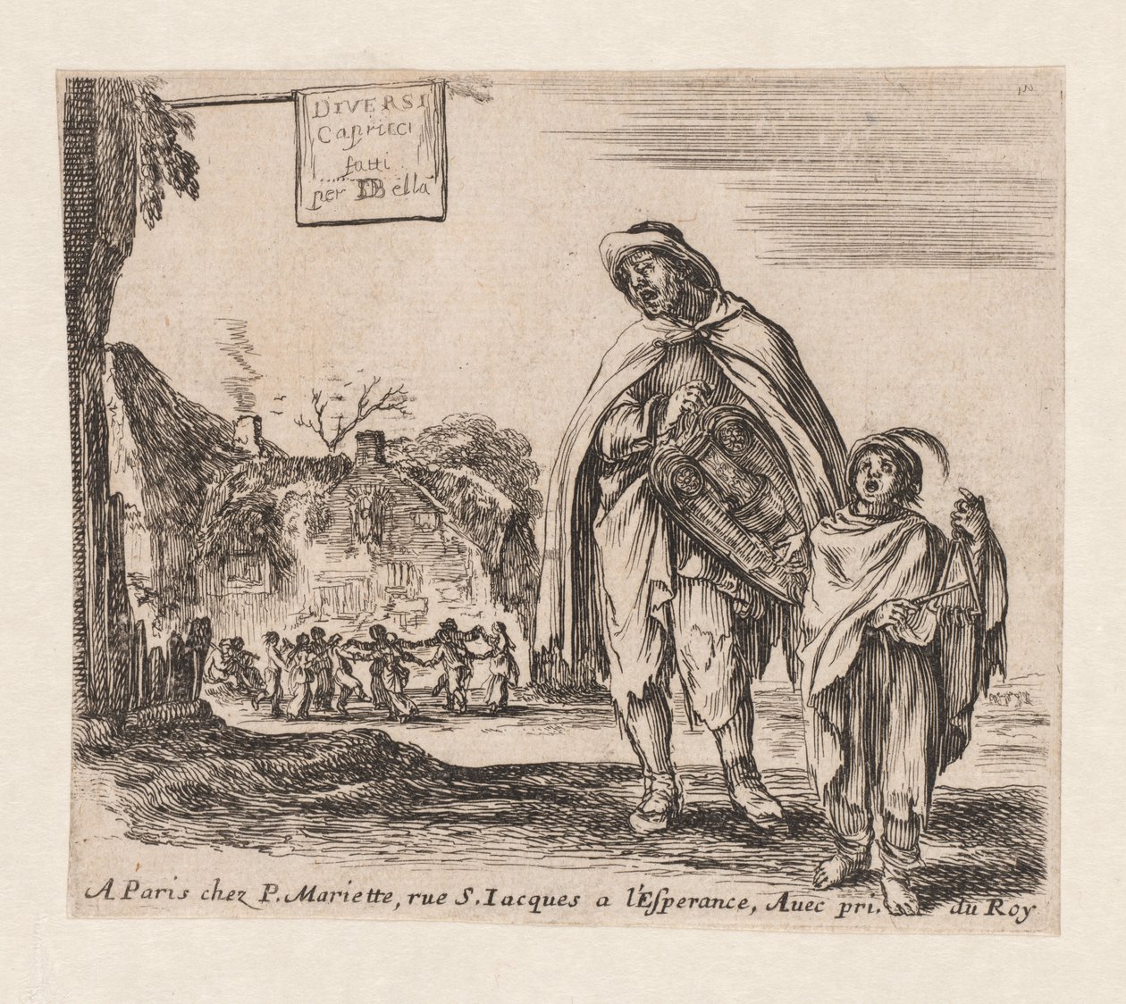 Page de titre : Diversi Capricci, 1647 - Stefano della Bella
