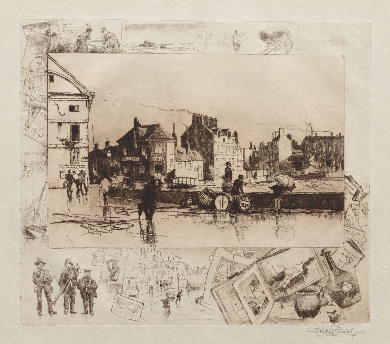 Tempête à Fécamp, Normandie, 1886 - Stephen Parrish