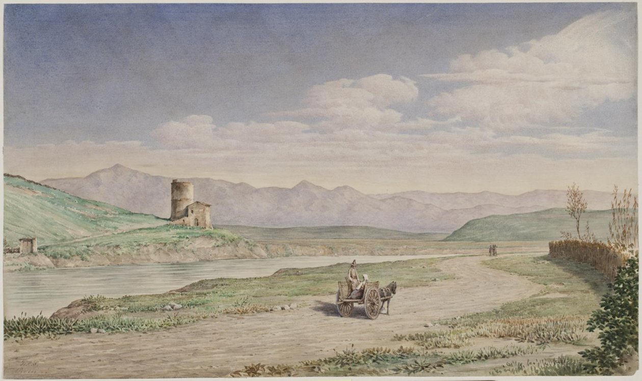 Partie près de Ponte Molle dans la campagne romaine - Stilling, H.C.