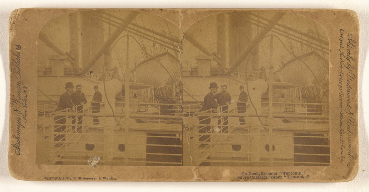Sur le pont du bateau à vapeur "Teutonic". - Strohmeyer and Wyman