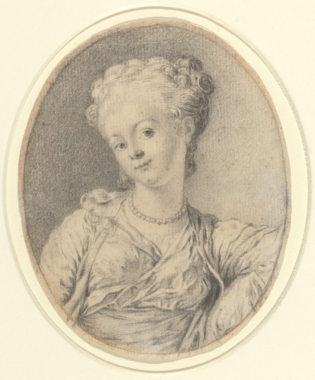 Tête de dame - Style of Gabriel Jacques de Saint Aubin