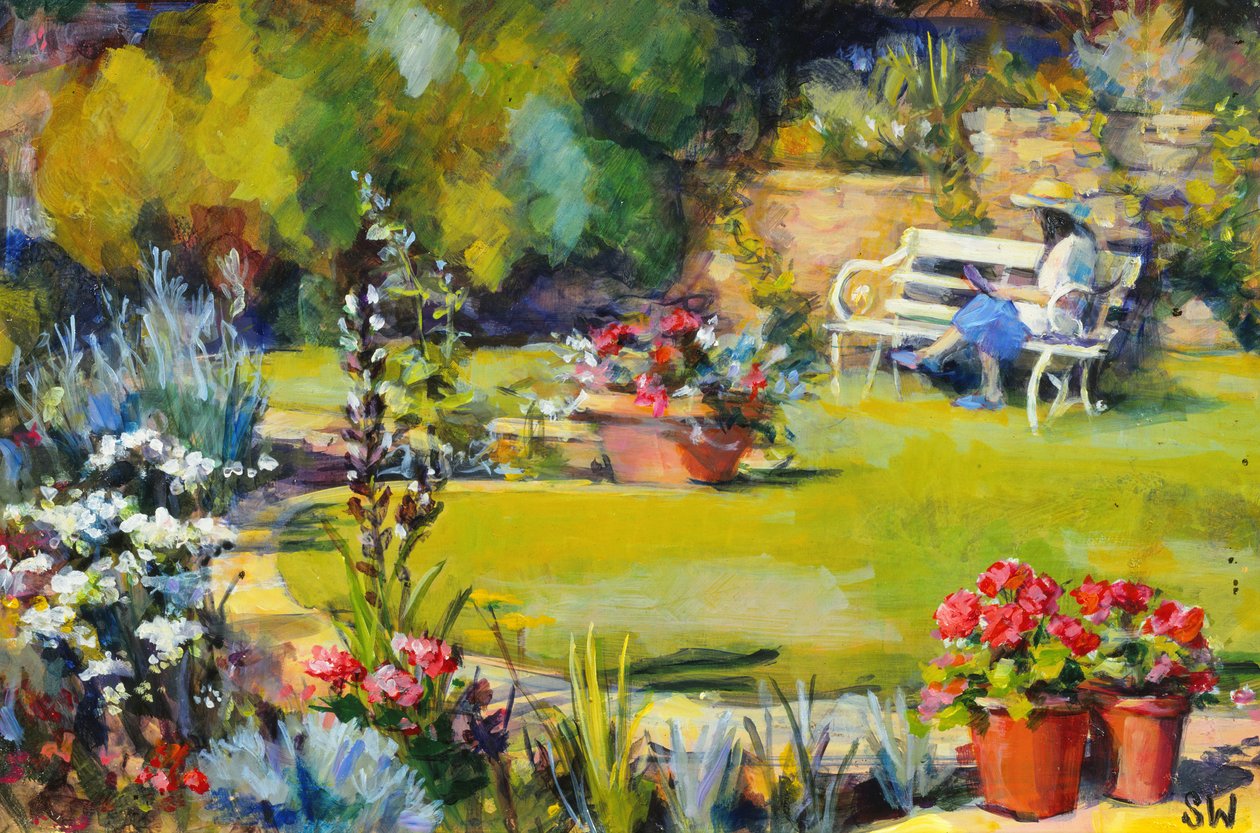 Lecture dans le jardin, 1995 - Sue Wales