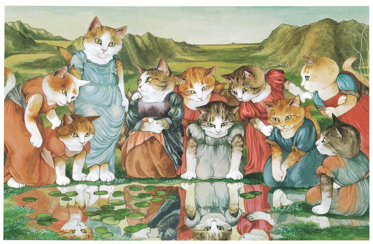 Illustration de Pre-Raphaelite Cats (pub. 1999) - Susan Herbert