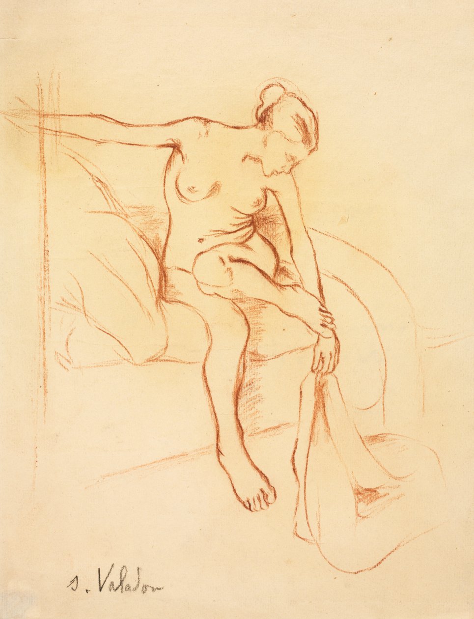 Femme nue assise sur un lit - Suzanne Valadon