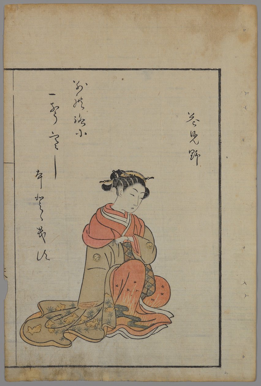 Beauté assise - Suzuki Harunobu