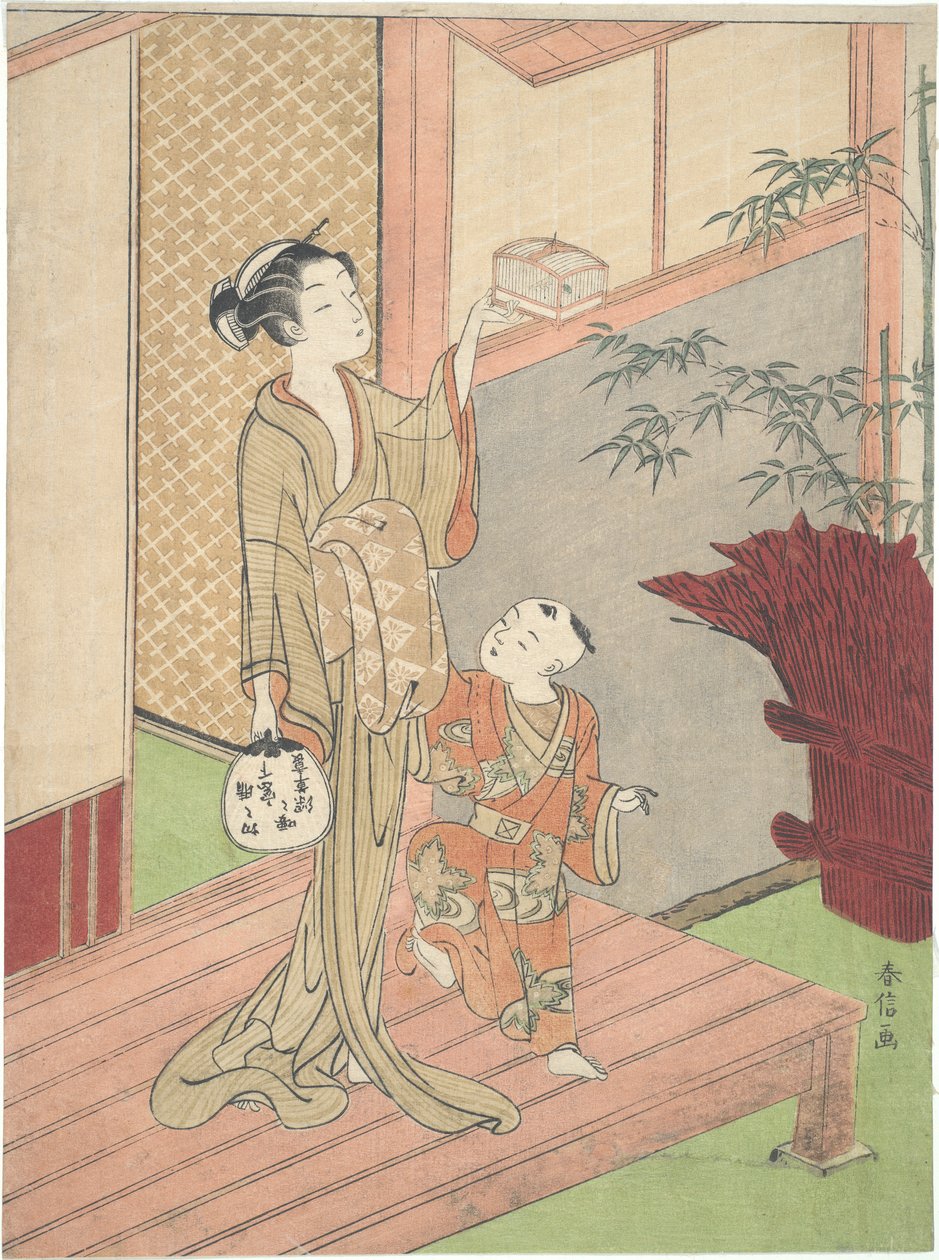 Les Sauterelles en cage - Suzuki Harunobu
