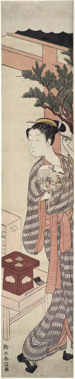 Le stand de thé - Kagiya Osen, vers 1769 - Suzuki Harunobu