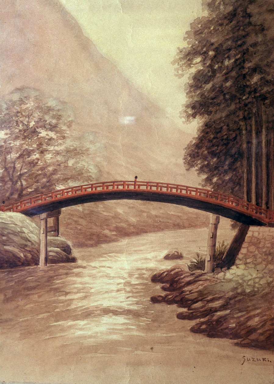 Le pont - Suzuki Harunobu