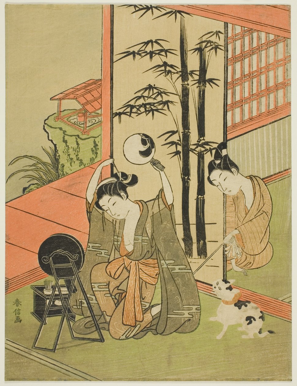 Chatouiller son pied - Suzuki Harunobu