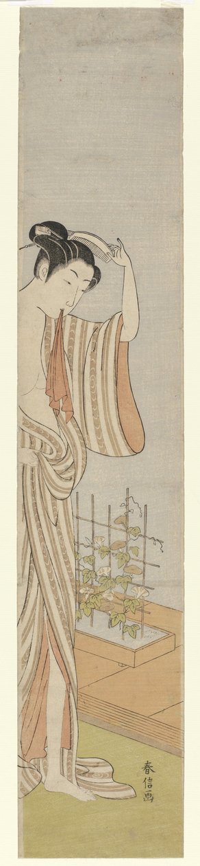 Femme après son bain - Suzuki Harunobu