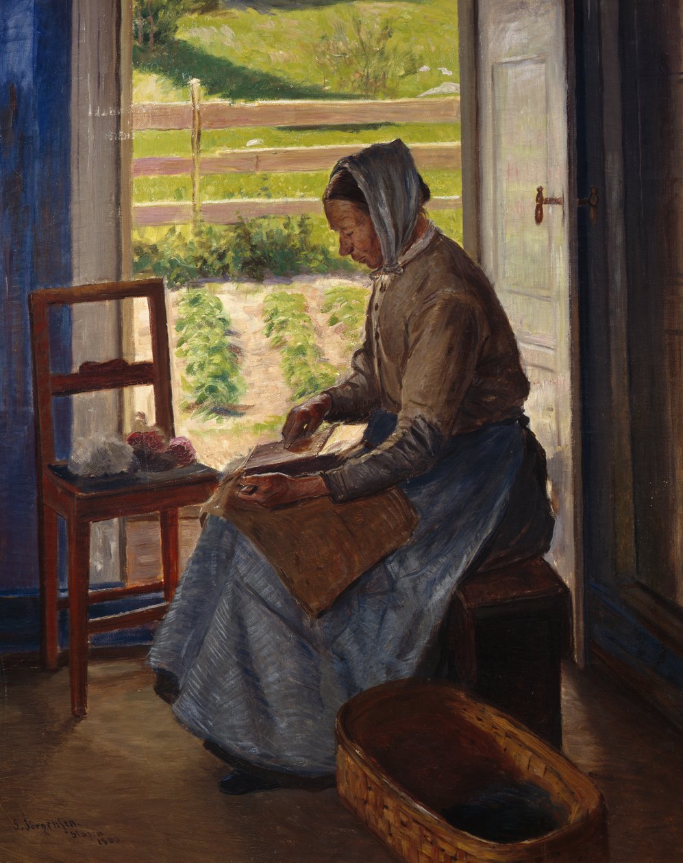 Femme cardant - Sven Jorgensen