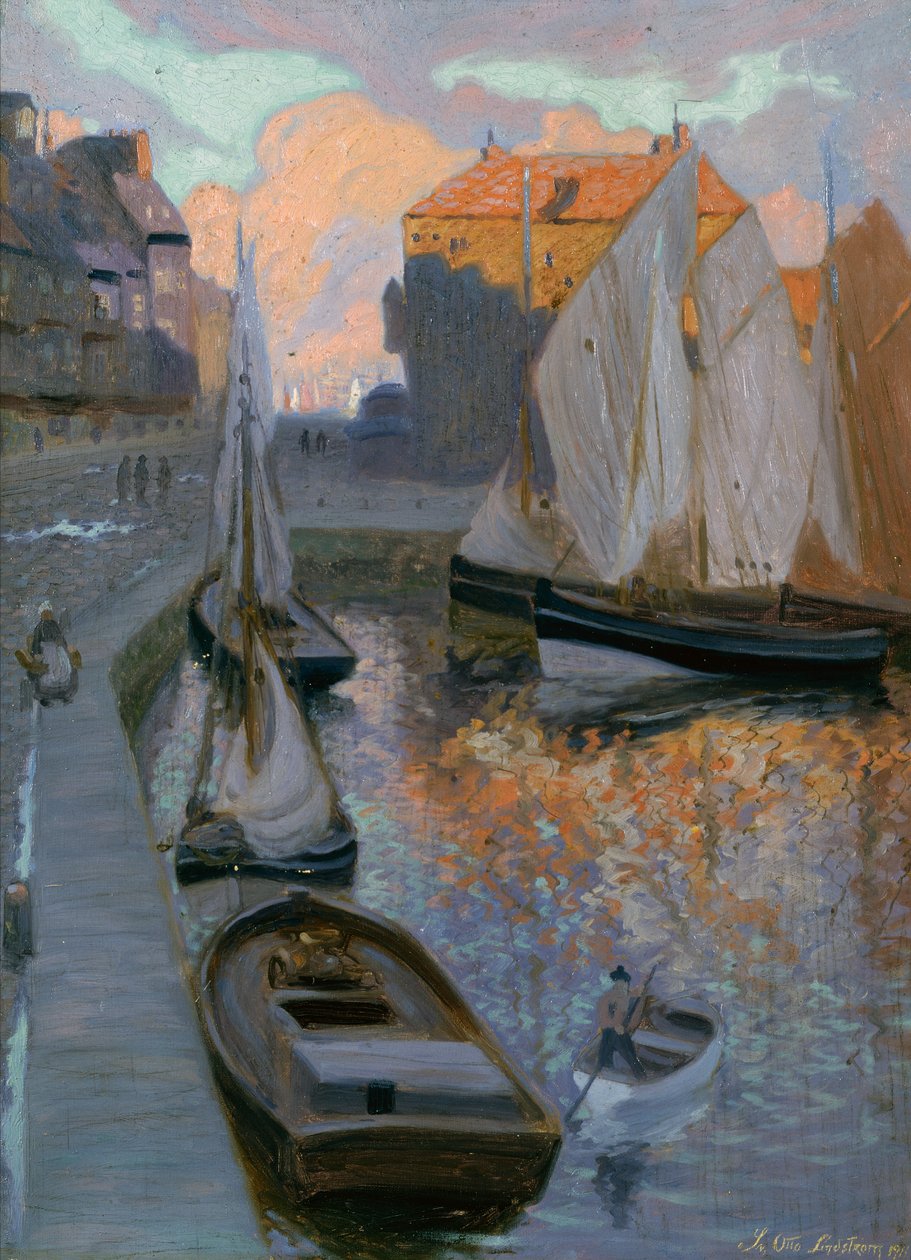 Le port de Honfleur - Sven Otto Lindstrom