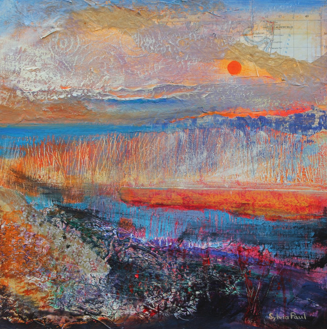 Coucher de soleil sur le marais, 2013 - Sylvia Paul