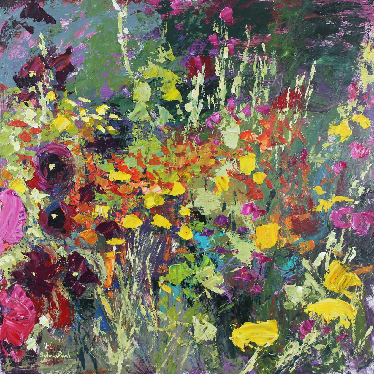 Une touche de couleur dans le jardin - Sylvia Paul