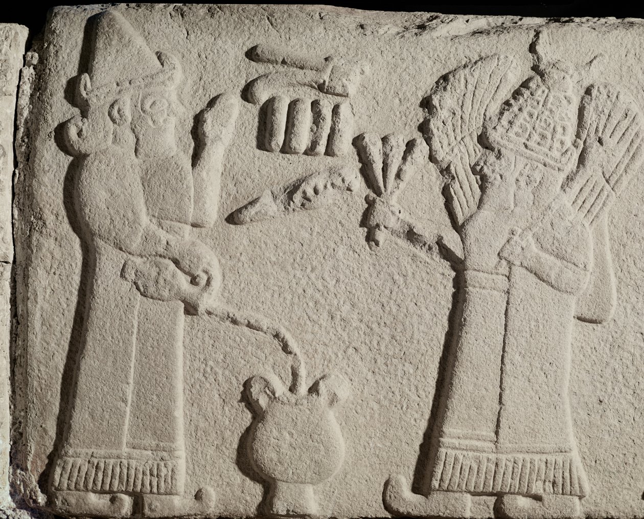 Le roi Salumeli faisant une libation - Syrian Syrian