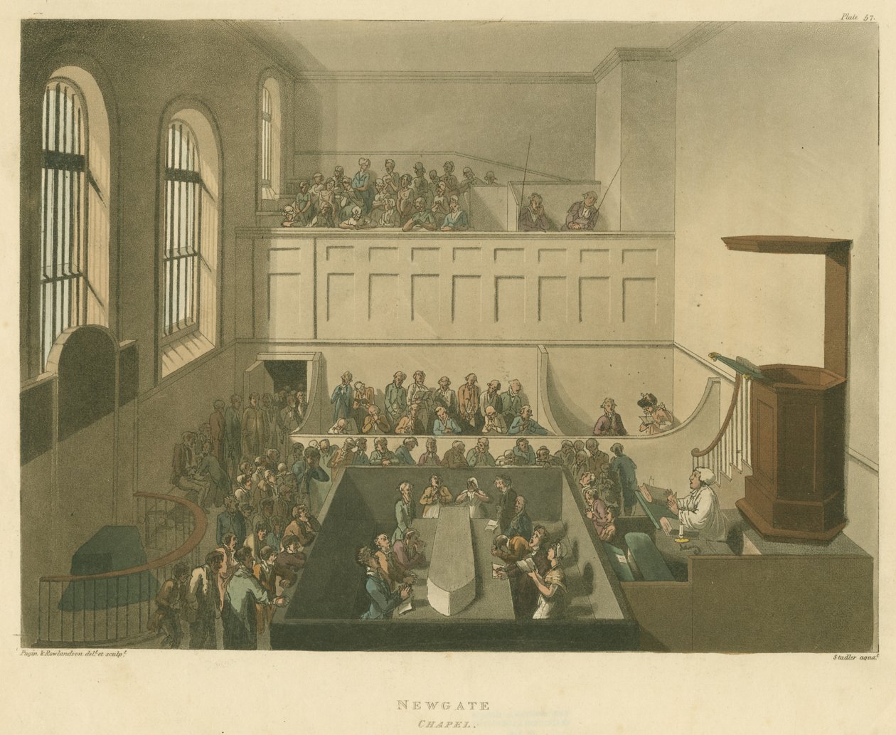 Chapelle de Newgate - Pugin and Rowlandson