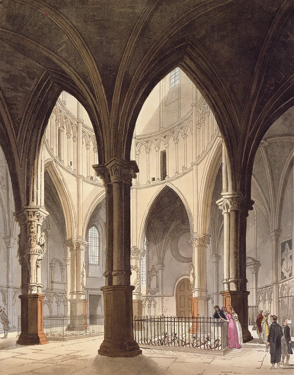Temple Church, 1809 - Pugin and Rowlandson
