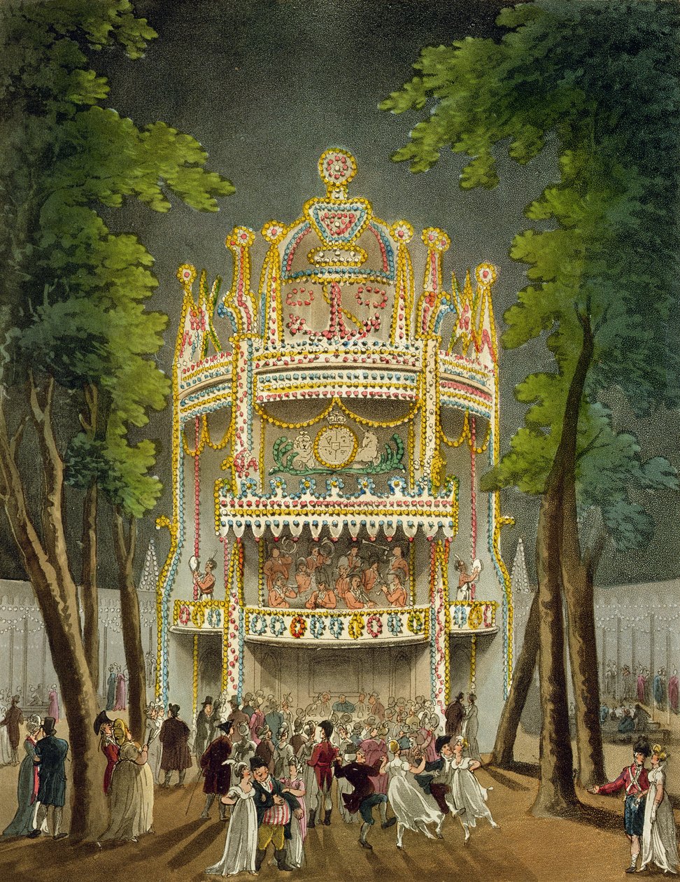 Jardins de Vauxhall, 1808 - Pugin and Rowlandson