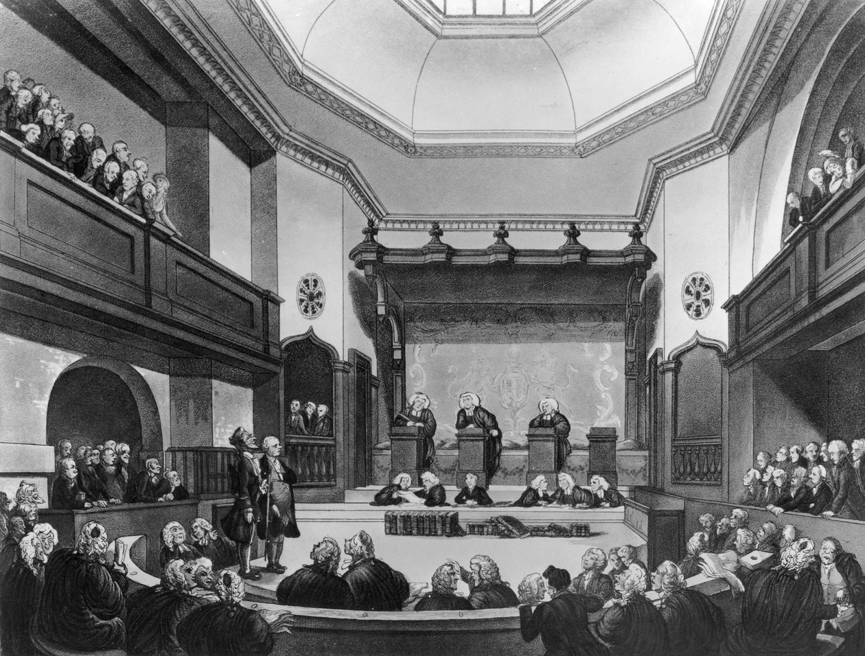 Cour des Plaids Communs, Westminster Hall - T. and Pugin Rowlandson