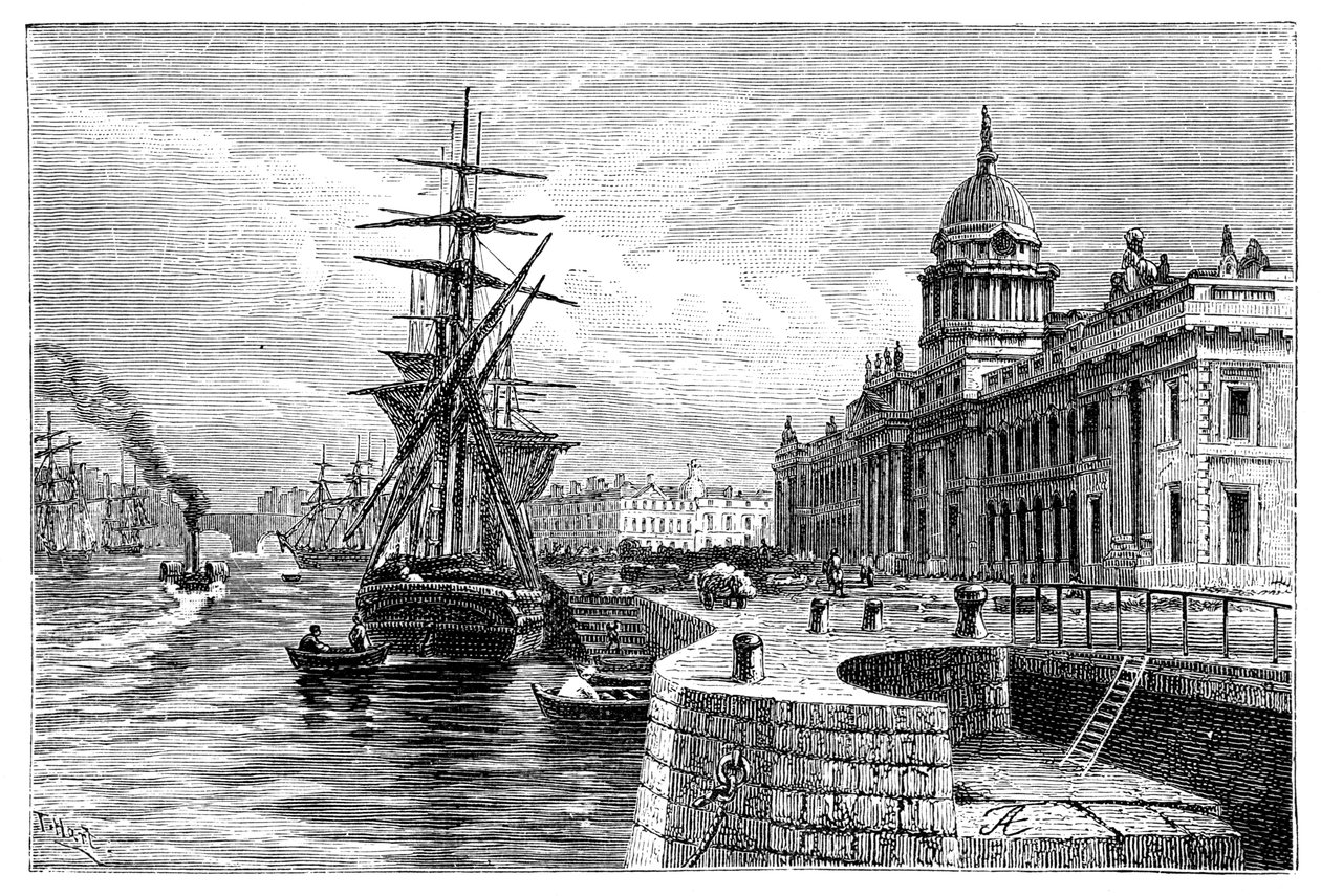 La Douane, Dublin, Irlande, 1900 - T. Hart