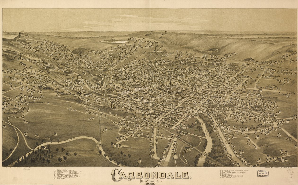 Carbondale, Pennsylvanie, 1890 - T. M. Fowler