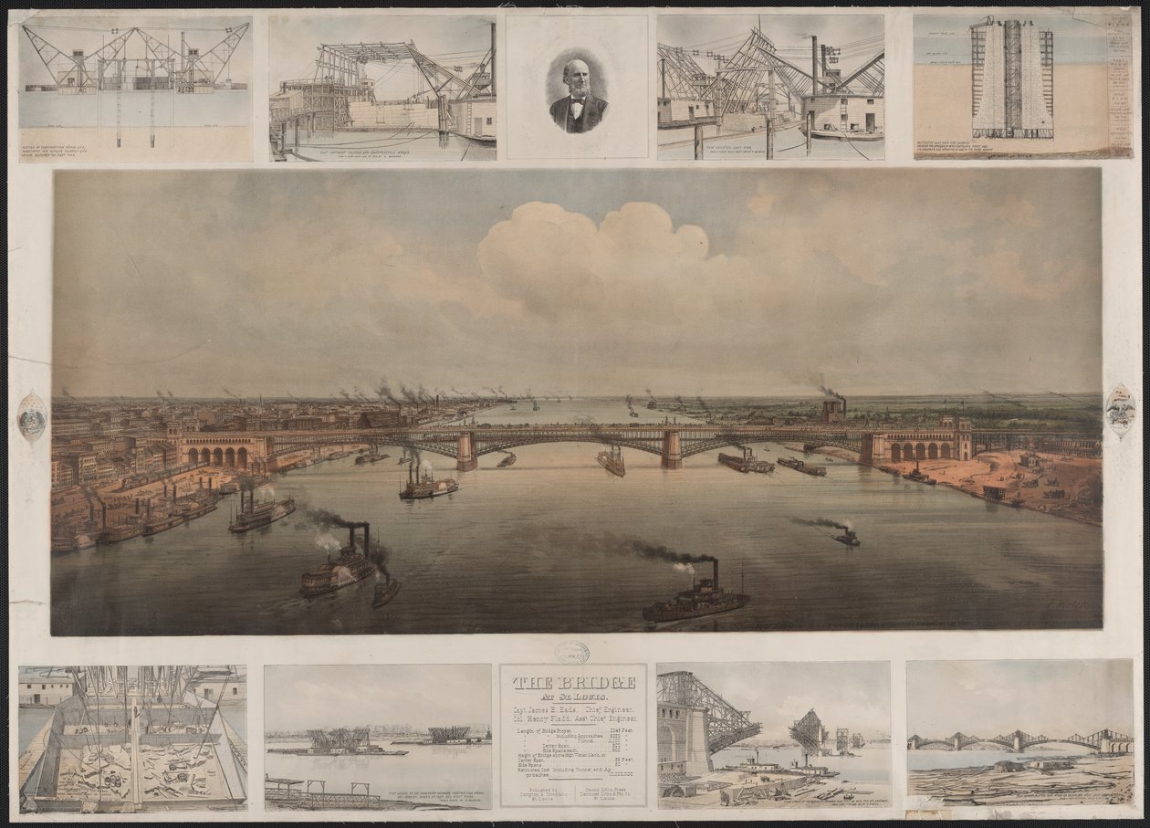 Le pont de St Louis, vers 1874 - T. Welcker