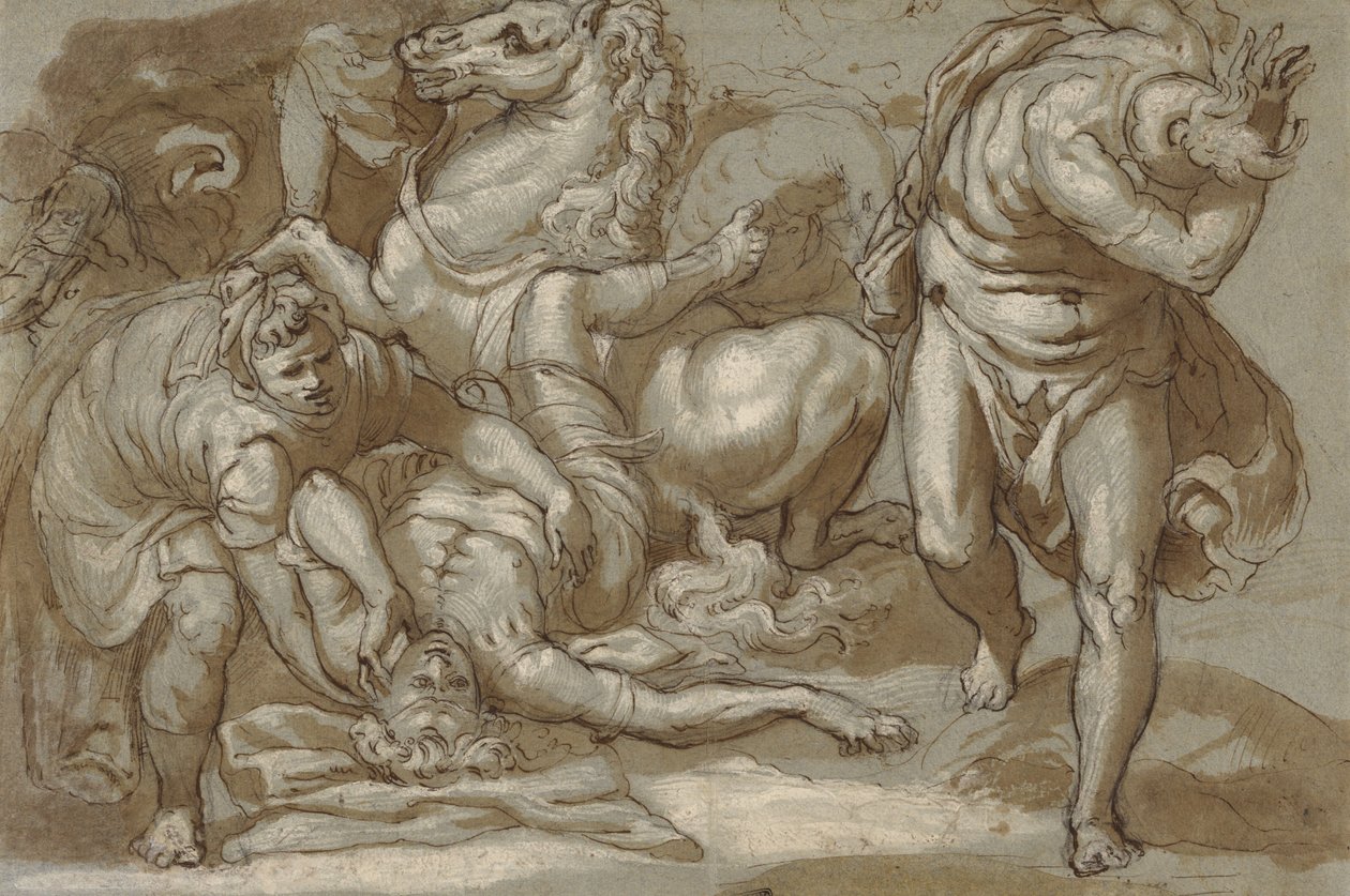 La conversion de Saint Paul - Taddeo Zuccaro