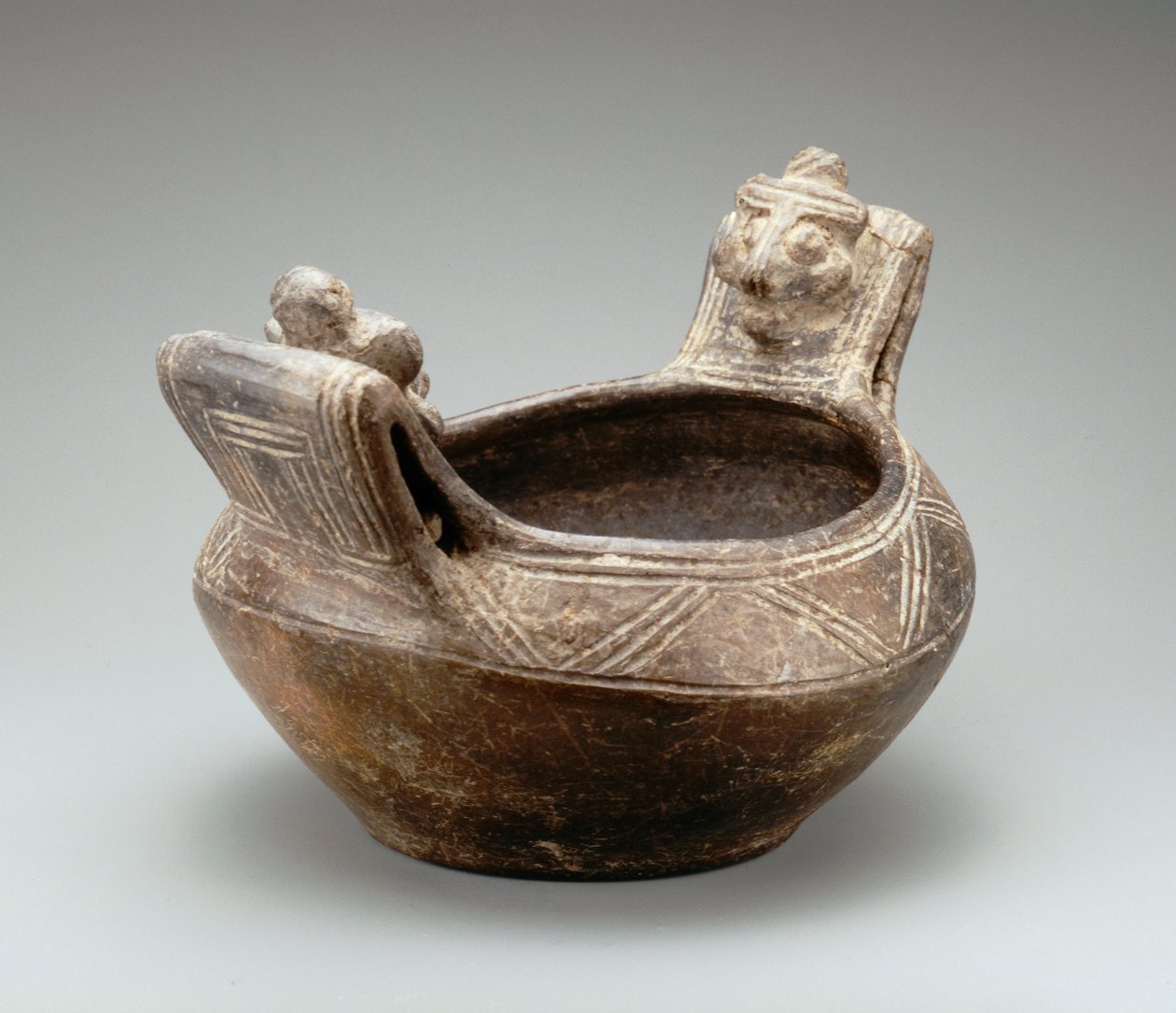 Bol à deux têtes - Taino Culture