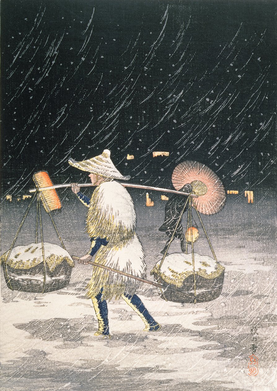 Neige nocturne, vers 1930 - Takahashi Hiroaki