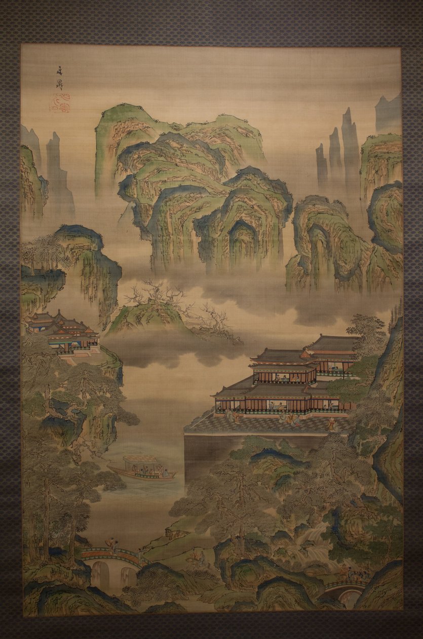 Paysage de palais, début XIXe siècle - Tani Buncho