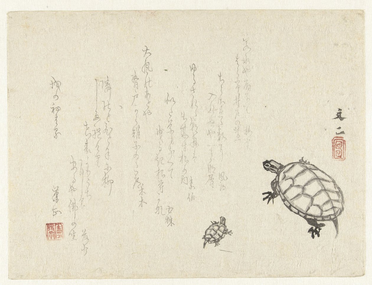 Deux tortues - Tani Bunji