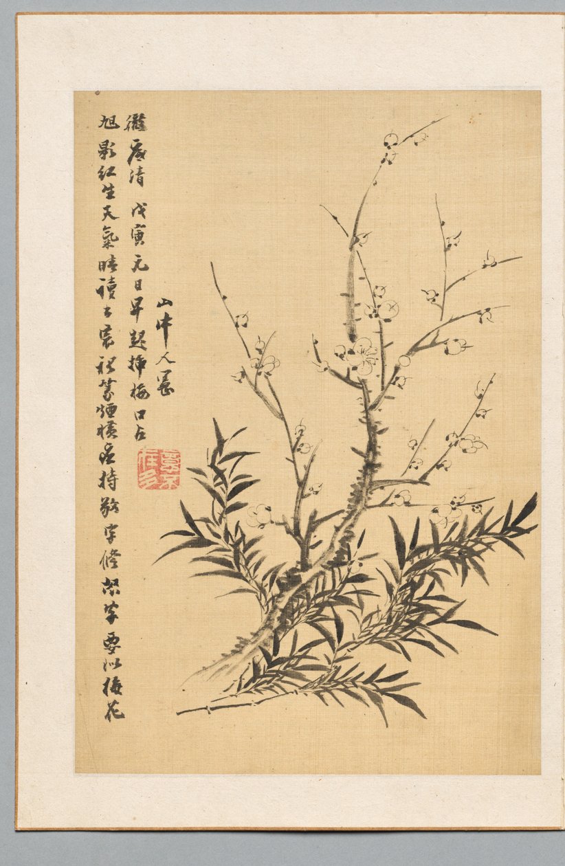 Fleurs de prunier et bambou, 1818 - Tanomura Chikuden